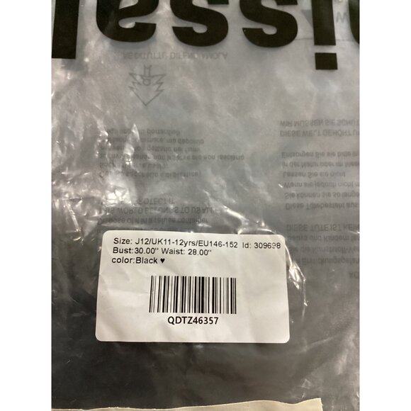 Kismissal Girls Black Satin Party Dress With Bow Back Detail Size 12 wedding NEW - Picture 9 of 9